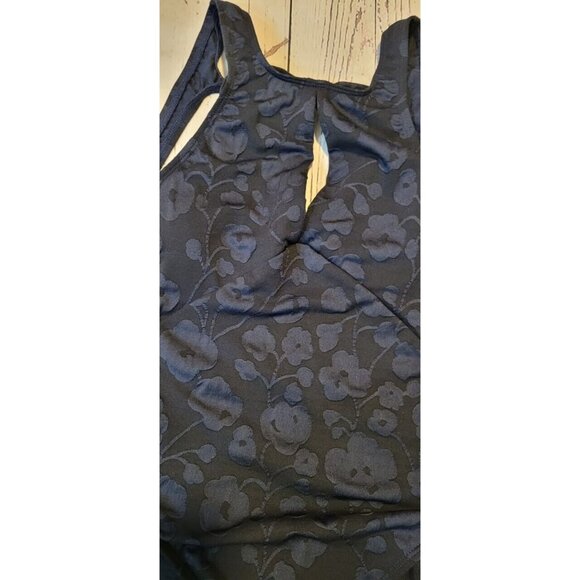 ROBIN PICCONE ONE PIECE SWIMSUIT WOMENS SZ 8 ANA HIGH NECK DAMASCO NAVY FLORAL - Picture 4 of 5